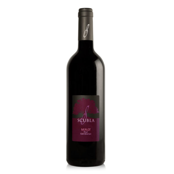 Etichetta Merlot doc cof scubla