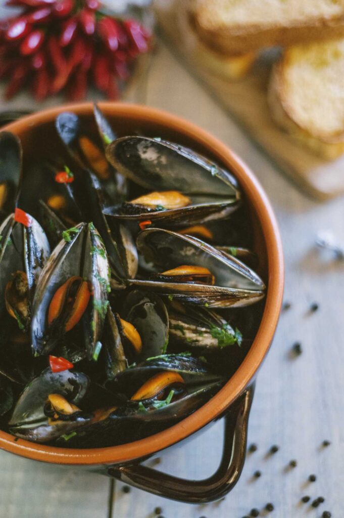 menu della festa del papà il secondo impepata di cozze