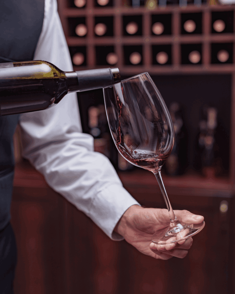 Decantazione del vino