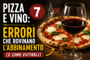 errori abbinamento pizza e vino